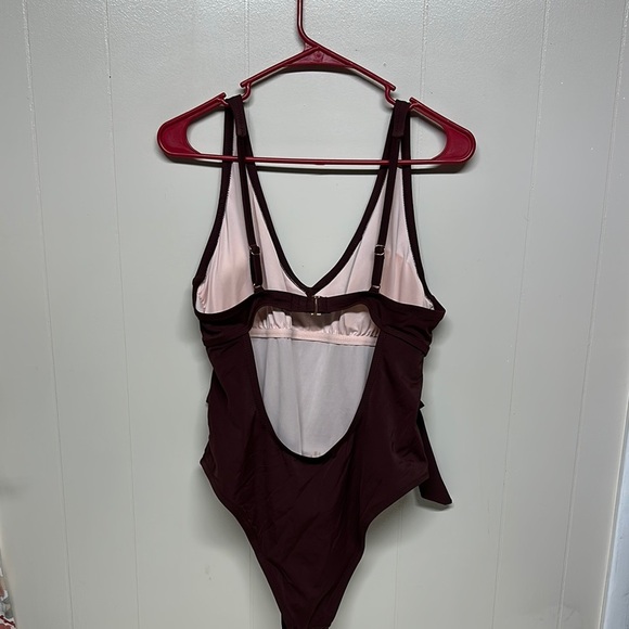 Shade & Shore Women's One Piece - Deep Burgundy - Picture 3 of 8